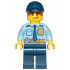 Police - City Officer Shirt with Dark Blue Tie and Gold Badge, Dark Tan Belt with Radio, Dark Blue Legs, Dark Blue Cap, Lopsided Grin – ГРАДСКИ