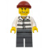 Police - Jail Prisoner 86753 Prison Stripes, Dark Red Knit Cap, Scar, and Stubble – ГРАДСКИ