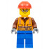 Construction Worker - Male, Orange Safety Vest, Reflective Stripes, Reddish Brown Shirt, Blue Legs, Red Construction Helmet, Glasses – ГРАДСКИ