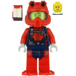 Scuba Diver - Male, Smirk, Red Helmet, White Air Tanks, Red Flippers – ГРАДСКИ