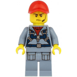 Ocean Submarine Pilot - Male, Harness, Sand Blue Legs with Pockets, Red Cap, Headset – ГРАДСКИ