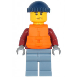 Explorer - Male, Dark Red Hooded Sweatshirt, Sand Blue Legs, Dark Blue Knit Cap – ГРАДСКИ