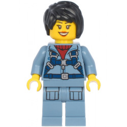 Ocean Mini-Submarine Pilot - Female, Harness, Sand Blue Legs with Pockets, Black Hair – ГРАДСКИ