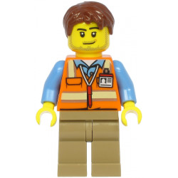 Air Traffic Controller - Male, Reddish Brown Hair, Orange Safety Vest, Dark Tan Legs – ГРАДСКИ