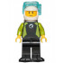 Diver - Male, Black Wetsuit with White Logo and Lime Trim and Flippers, White Helmet and Air Tanks – ГРАДСКИ