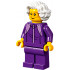 Plane Passenger - Grandmother, Dark Purple Tracksuit, White Wavy Hair, Glasses – ГРАДСКИ