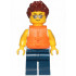 Tank Top with Surfer Silhouette, Dark Blue Legs, Reddish Brown Hair Spiked, Life Jacket 2 Straps, Silver Sunglasses – ГРАДСКИ