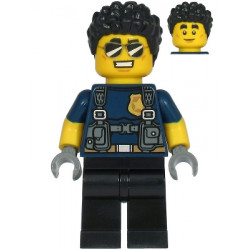 Police Officer - Duke DeTain, Dark Blue Shirt with Molded Short Sleeves, Harness, Black Legs, Black Hair – ГРАДСКИ