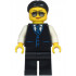 Limousine Driver - Female, Black Vest with Blue Striped Tie, Black Legs, Black Hair, Sunglasses and Peach Lips – ГРАДСКИ