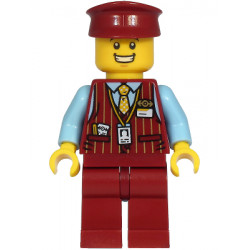 Tram Driver - Male, Dark Red Vest, Bright Light Blue Shirt, Dark Red Legs, Dark Red Hat – ГРАДСКИ