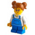 Child - Girl, Blue Overalls over V-Neck Shirt, Blue Short Legs, Dark Orange Hair with Pigtails, Glasses, Freckles – ГРАДСКИ