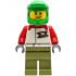 Wheelchair Athlete - Male, White Jacket with 'XTREME' Logo, Olive Green Legs, Bright Green Dirt Bike Helmet – ГРАДСКИ