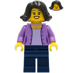 Mom - Medium Lavender Jacket, Dark Blue Legs, Black Hair – ГРАДСКИ