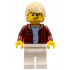 Man, Dark Red Jacket with Bright Light Blue Shirt, White Legs, Tan Tousled Hair, Lopsided Grin (Car Driver) – ГРАДСКИ