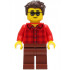 Man - Red Plaid Flannel Shirt, Reddish Brown Legs, Dark Brown Hair, Sunglasses – ГРАДСКИ
