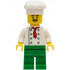 Chef - White Torso with 8 Buttons, No Wrinkles Front or Back, Green Legs, White Chef Toque – ГРАДСКИ