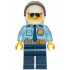 Police - City Officer Shirt with Dark Blue Tie and Gold Badge, Dark Tan Belt with Radio, Dark Blue Legs, White Helmet, Sunglasses – ГРАДСКИ