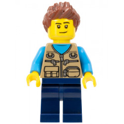 Camper Van Owner - Male, Dark Tan Vest over Dark Azure Shirt, Dark Blue Legs, Reddish Brown Spiked Hair, Stubble – ГРАДСКИ