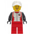 Woman - Red and White Racing Jacket, Red Legs, White Cap with Bright Light Yellow Ponytail Hair – ГРАДСКИ
