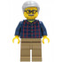 Man - Dark Blue Plaid Button Shirt, Dark Tan Legs, Light Bluish Gray Hair – ГРАДСКИ