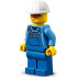 Roadwork Truck Driver - Male, Blue Overalls over Medium Blue Shirt, Blue Legs, White Construction Helmet, Safety Glasses, Back Print – ГРАДСКИ