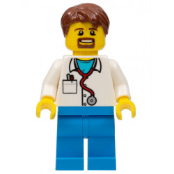 Doctor - Stethoscope, Dark Azure Legs, Reddish Brown Hair, Beard – ГРАДСКИ