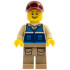 Wildlife Rescue Worker - Male, Dark Red Cap, Blue Vest with 'RESCUE' Pattern on Back, Dark Tan Legs with Pockets – ГРАДСКИ