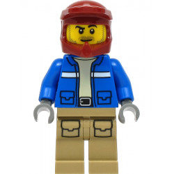Wildlife Rescue Explorer - Male, Blue Jacket, Dark Red Helmet, Dark Tan Legs with Pockets, Beard – ГРАДСКИ