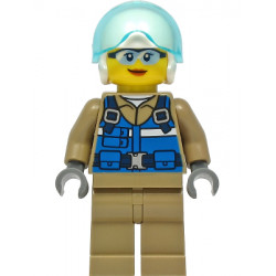 Wildlife Rescue Pilot - Female, Blue Vest, White Helmet, Dark Tan Legs – ГРАДСКИ
