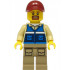 Wildlife Rescue Worker - Male, Dark Red Cap, Blue Vest with 'RESCUE' Pattern on Back, Dark Tan Legs with Pockets, Beard – ГРАДСКИ