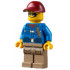 Wildlife Rescue Ranger - Male, Blue Shirt with 'RESCUE' Pattern on Back, Dark Red Cap, Dark Tan Legs with Pockets – ГРАДСКИ