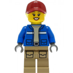 Wildlife Rescue Explorer - Female, Blue Jacket, Dark Tan Legs with Pockets, Dark Red Cap, Bright Light Yellow Hair – ГРАДСКИ