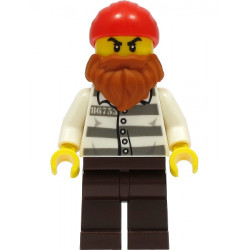 Police - Jail Prisoner 86753 Prison Stripes, Dark Brown Legs, Red Head Wrap, Dark Orange Beard – ГРАДСКИ