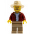 Man, Dark Red Jacket with Bright Light Blue Shirt, Dark Tan Legs, Tan Fedora Hat, Beard (Larry Jones, Adventurer) – ГРАДСКИ