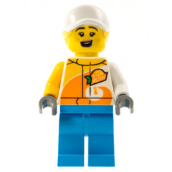 Stuntz Crew - Female, Bright Light Orange and White 'ViTA RUSH' Jacket, Dark Azure Legs, White Cap with Bright Light Yellow Ponytail Hair, Freckles – ГРАДСКИ
