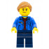 Stuntz Spectator - Female, Blue Jacket over Dark Red V-Neck Sweater, Dark Blue Legs, Medium Nougat Ponytail – ГРАДСКИ