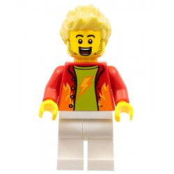Dynamo Doug - Stuntz Announcer, Red Jacket over Lime Shirt, White Legs, Bright Light Yellow Spiked Hair – ГРАДСКИ
