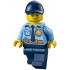Police - City Shirt with Dark Blue Tie and Gold Badge, Dark Tan Belt with Radio, Dark Blue Legs, Dark Blue Cap with Hole, Stubble Beard – ГРАДСКИ