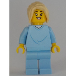 Mother, Bright Light Blue Hospital Gown, Tan Hair – ГРАДСКИ