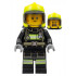 Fire - Fireman Clemmons, Reflective Stripes with Utility Belt, Black Legs, Neon Yellow Fire Helmet, Trans-Brown Visor, Sideburns – ГРАДСКИ