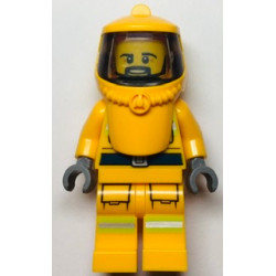 Fire - Reflective Stripes, Bright Light Orange Suit and Hood Hazard with Trans-Brown Face Shield, Beard – ГРАДСКИ