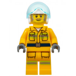 Fire - Reflective Stripes, Bright Light Orange Suit, White Helmet, Dark Tan and Gray Beard – ГРАДСКИ