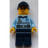 Police - City Officer Bright Light Blue Shirt with Silver Stripe, Badge, and Radio, Dark Blue Legs, Dark Blue Cap, Smirk – ГРАДСКИ