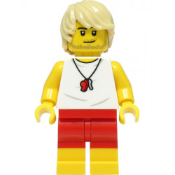 Beach Lifeguard - Male, White Shirt, Red Shorts, Tan Hair – ГРАДСКИ