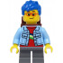 Boy - Bright Light Blue Denim Jacket, Dark Bluish Gray Short Legs, Blue Hair, Reddish Brown Backpack – ГРАДСКИ