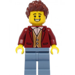 Teacher - Male, Dark Red Suit Jacket, Sand Blue Legs, Reddish Brown Hair – ГРАДСКИ