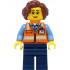 School Bus Driver - Female, Orange Safety Vest with Reflective Stripes, Dark Blue Legs, Reddish Brown Hair – ГРАДСКИ