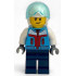Stunt Plane Pilot - Male, Dark Azure Jacket, Dark Blue Legs, White Helmet, Trans-Light Blue Visor, Stubble – ГРАДСКИ