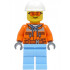 Construction Worker - Male, Orange Safety Jacket, Reflective Stripe, Sand Blue Hoodie, Bright Light Blue Legs, White Construction Helmet, Safety Glasses – ГРАДСКИ