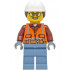 Construction Worker - Female, Orange Safety Vest, Reflective Stripes, Reddish Brown Shirt, Sand Blue Legs, White Construction Helmet with Dark Brown Ponytail Hair, Glasses – ГРАДСКИ